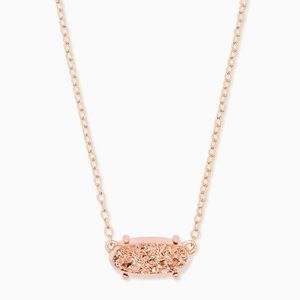 Kendra Scott Ever Necklace (Rose Gold Drusy)